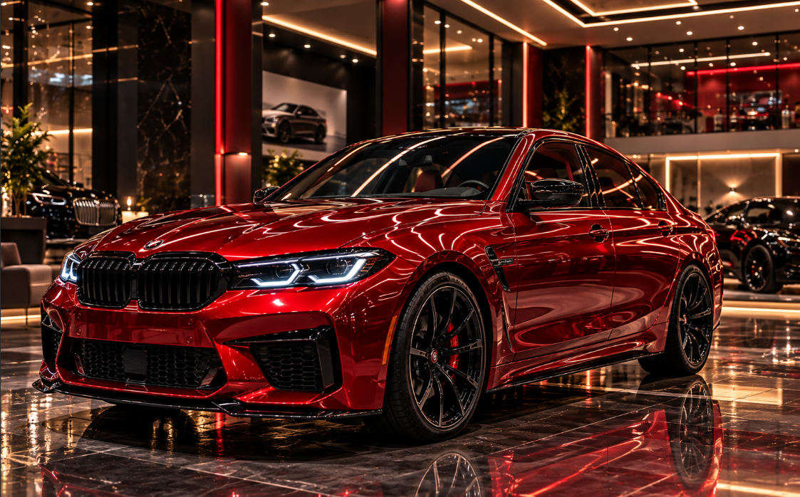 Finished luxury car detailing